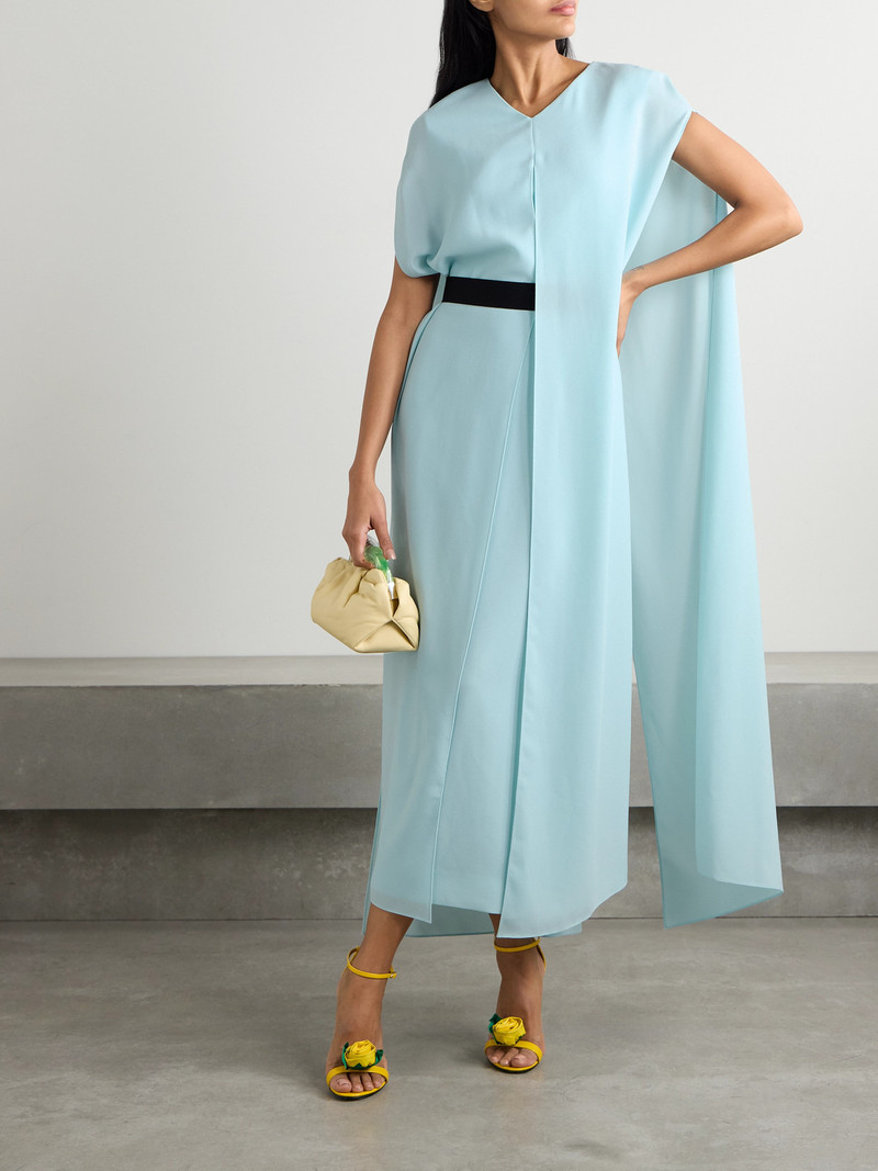 Roksanda Fyera Belted Cape-effect Crepe Midi Dress outlook