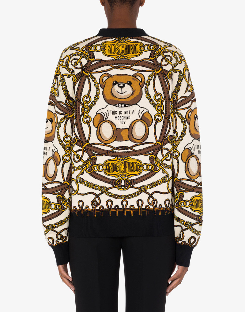 MILITARY TEDDY SCARF COTTON CARDIGAN 3