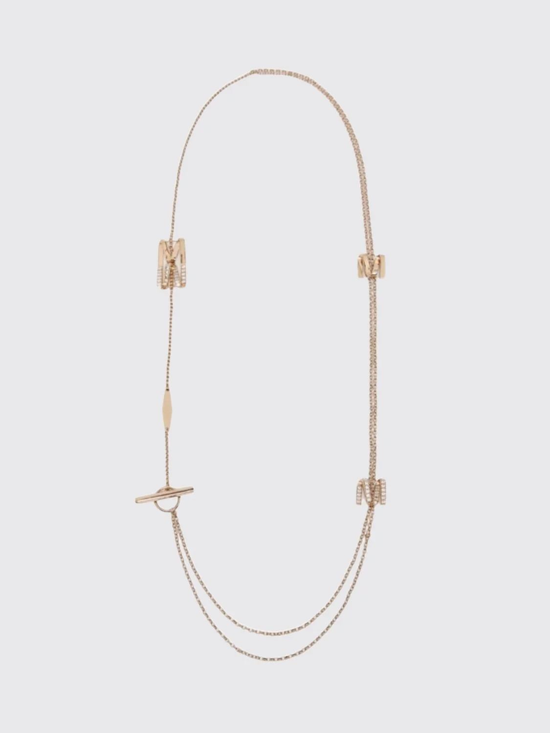 Max Mara Women Max Mara Tenzone Metal And Resin Crewneck Necklace With Embroidered Details - 1
