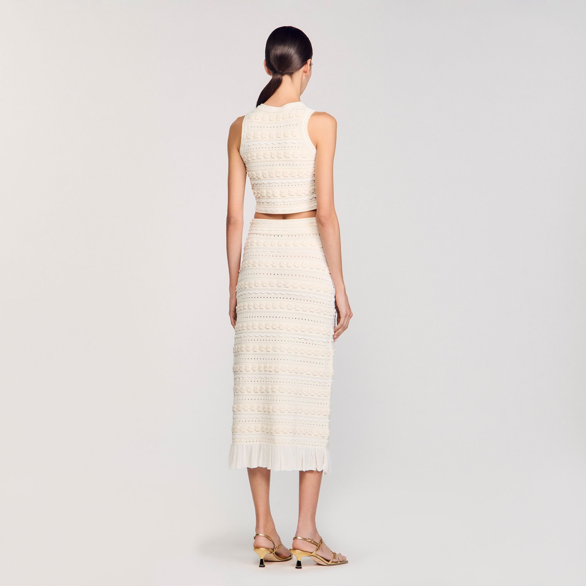 MAXI SKIRT WITH CROCHET DETAILING - 5
