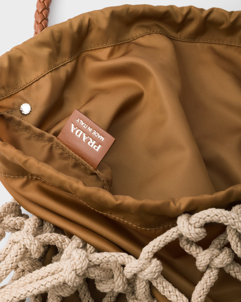 Cotton cord macramé tote bag 5