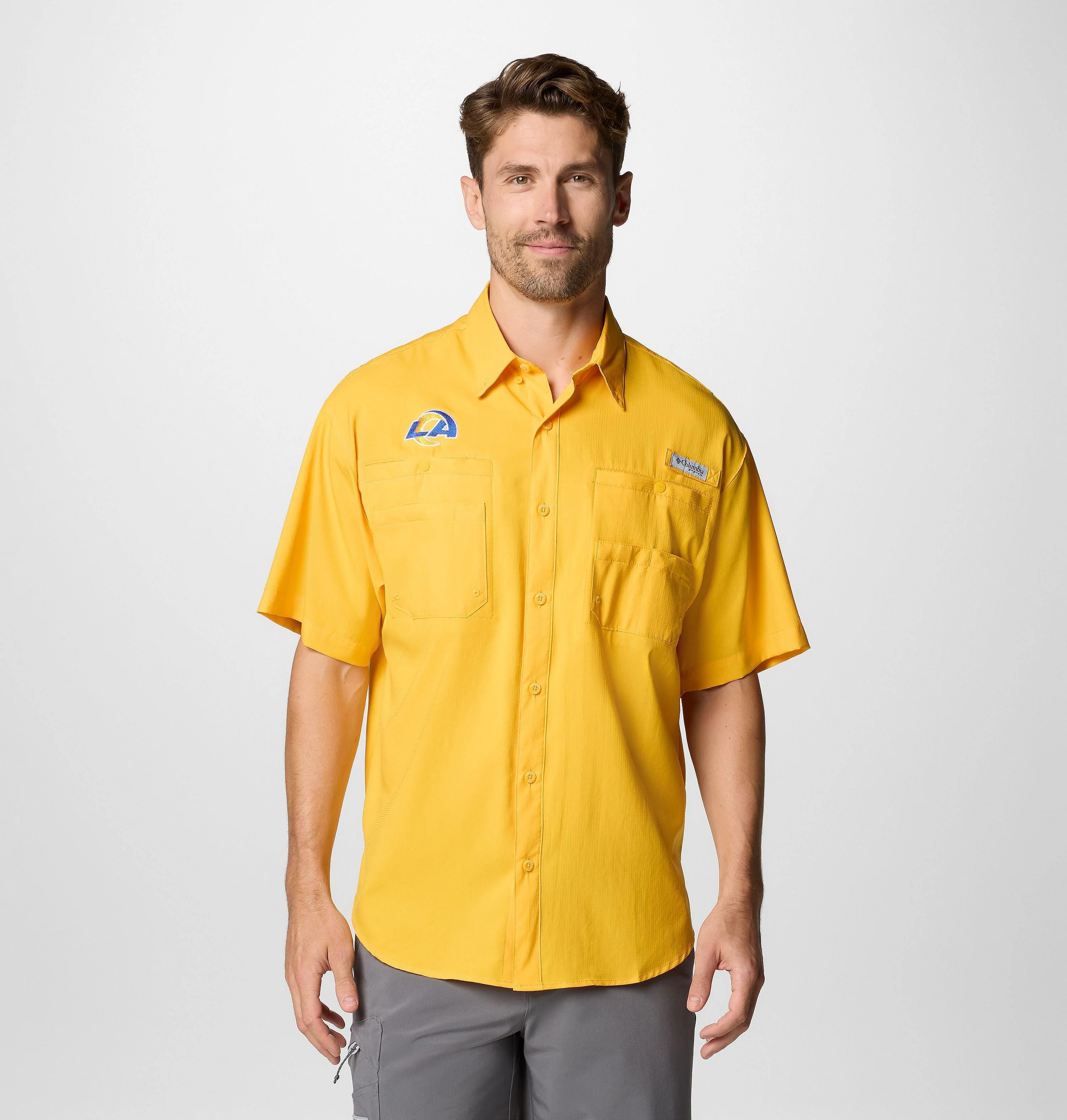 Men's PFG Tamiami Short Sleeve Shirt - Los Angeles Rams - 1