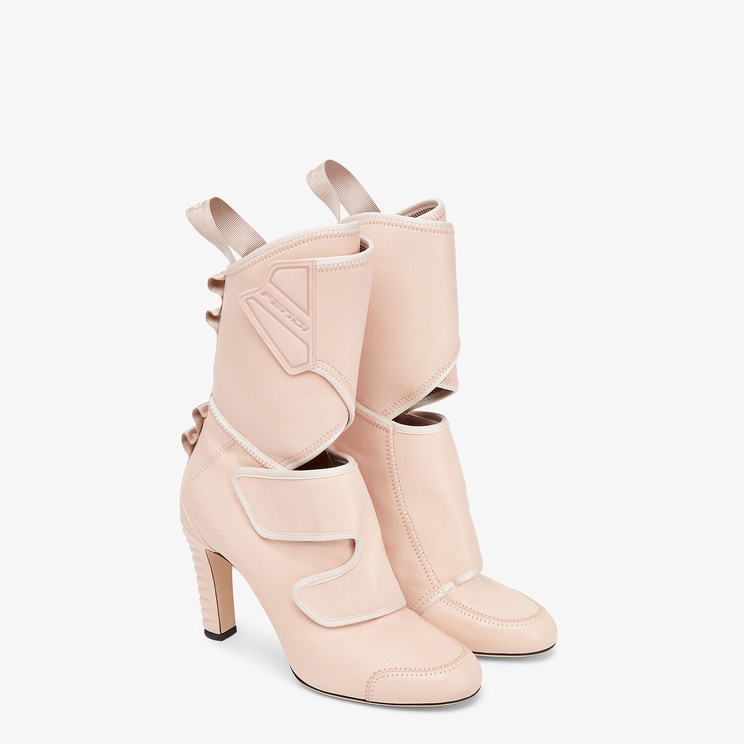 Pink leather Promenade Booties - 4