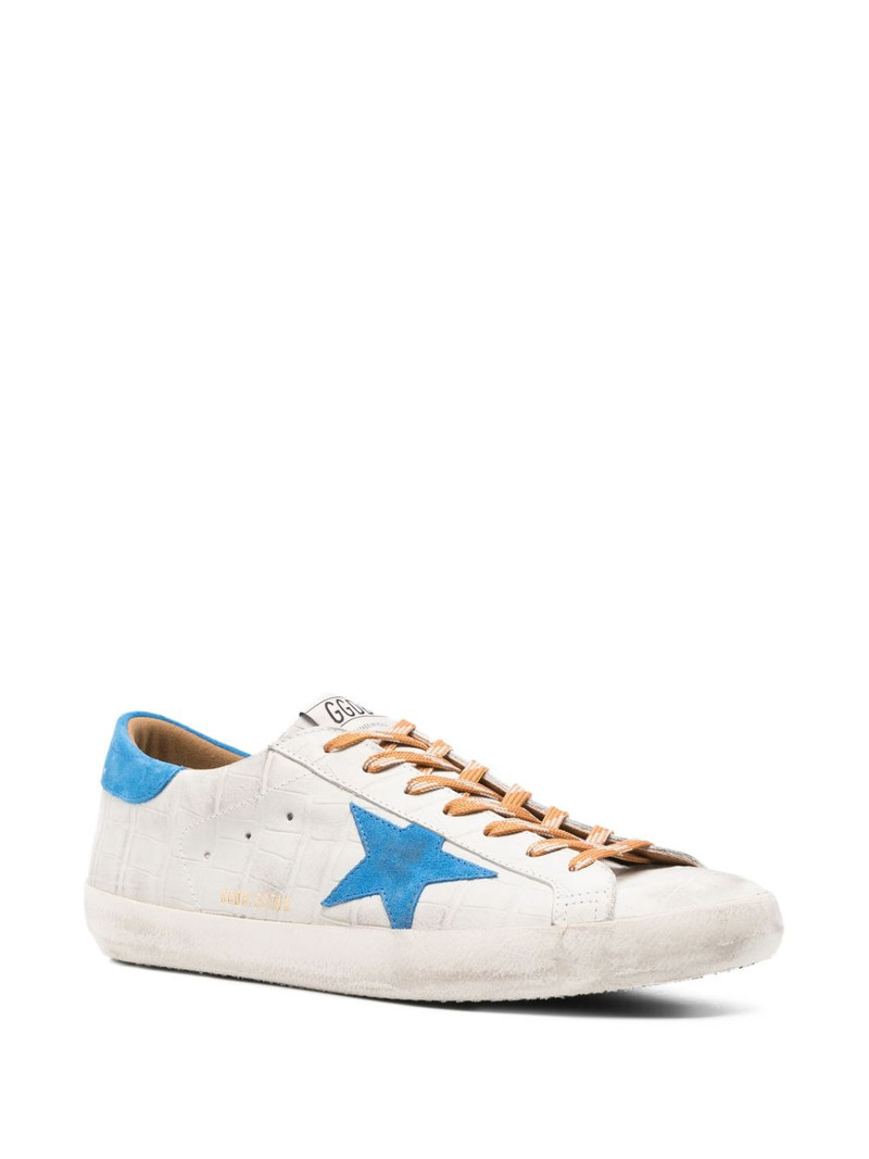 Golden Goose crocodile-effect star low-top sneakers outlook
