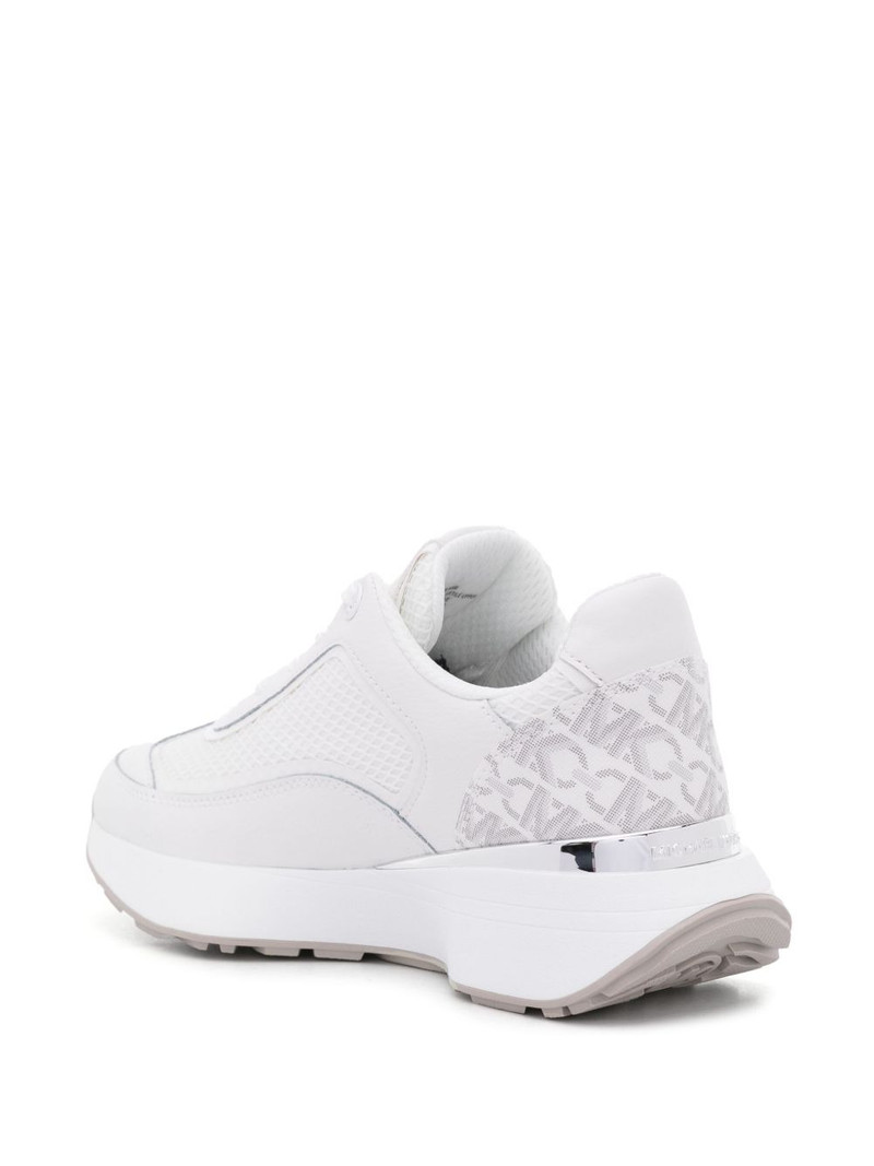 monogram-panel leather sneakers 3