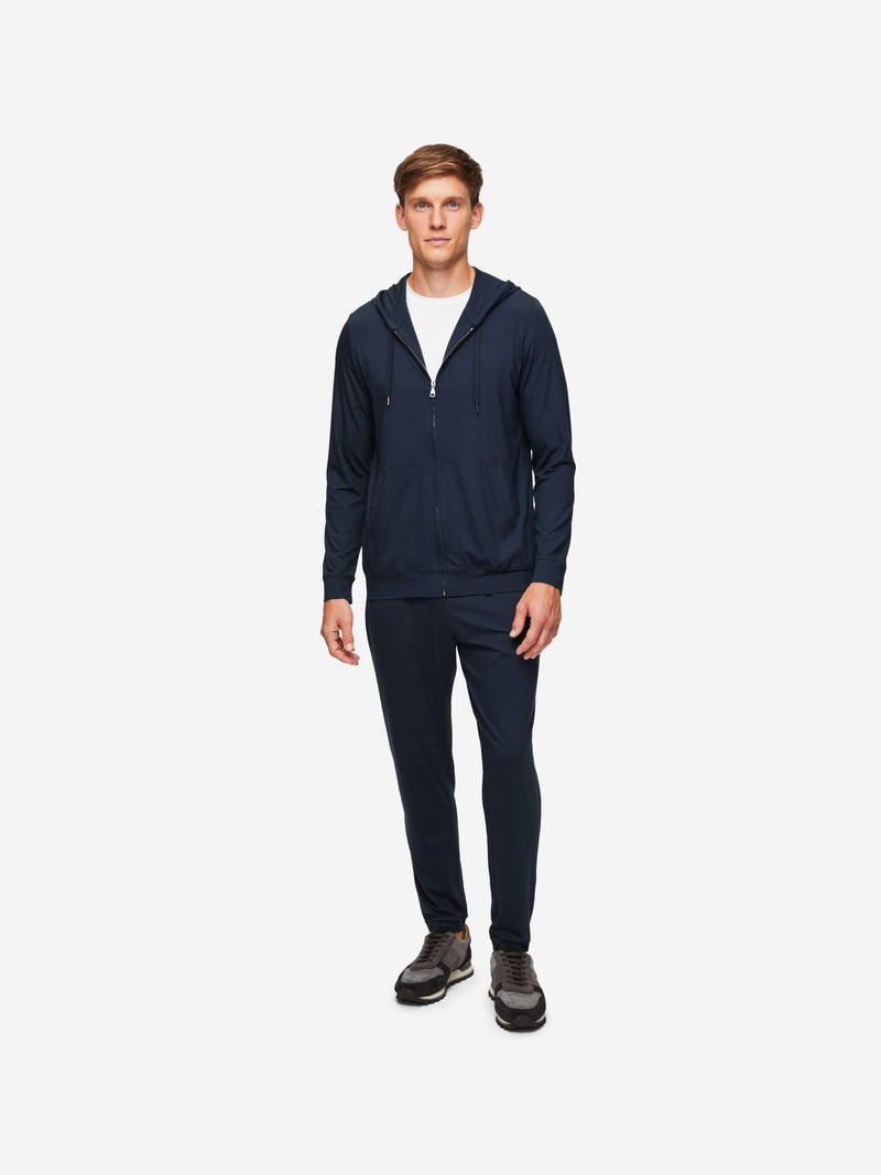 Men's Hoodie Basel Micro Modal Stretch Navy - 3