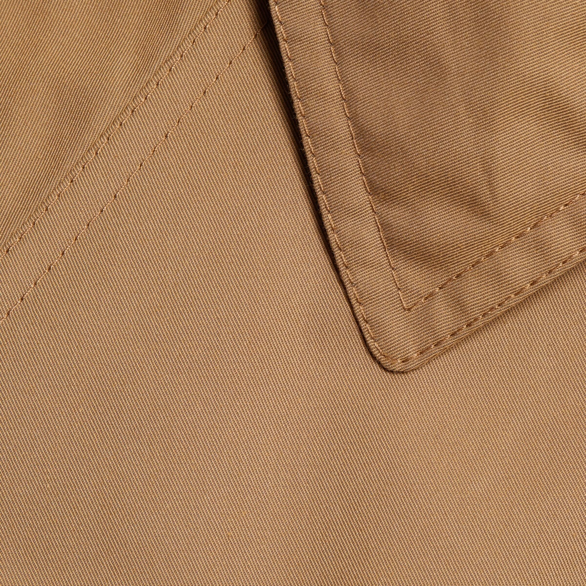 Gabardine coat with leather detail - 6