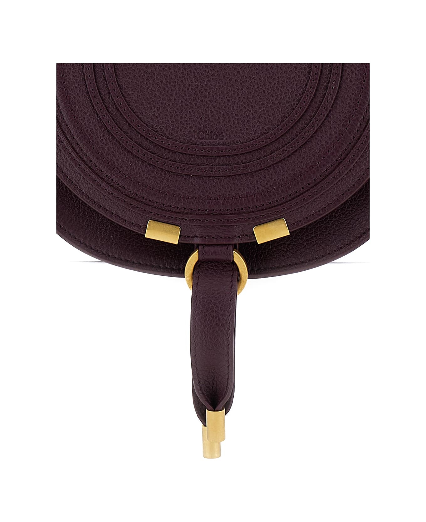 'small Marcie' Bordeaux Saddle Bag In Leather Woman - 3