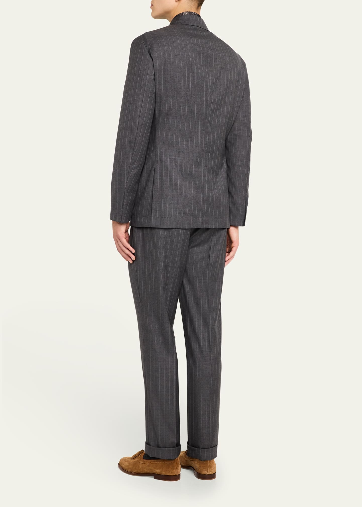 Men's 150s Wool Pinstripe Suit - 3