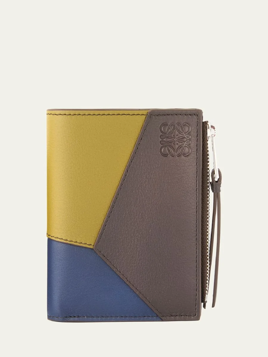 Men's Puzzle Leather Compact Wallet - 1
