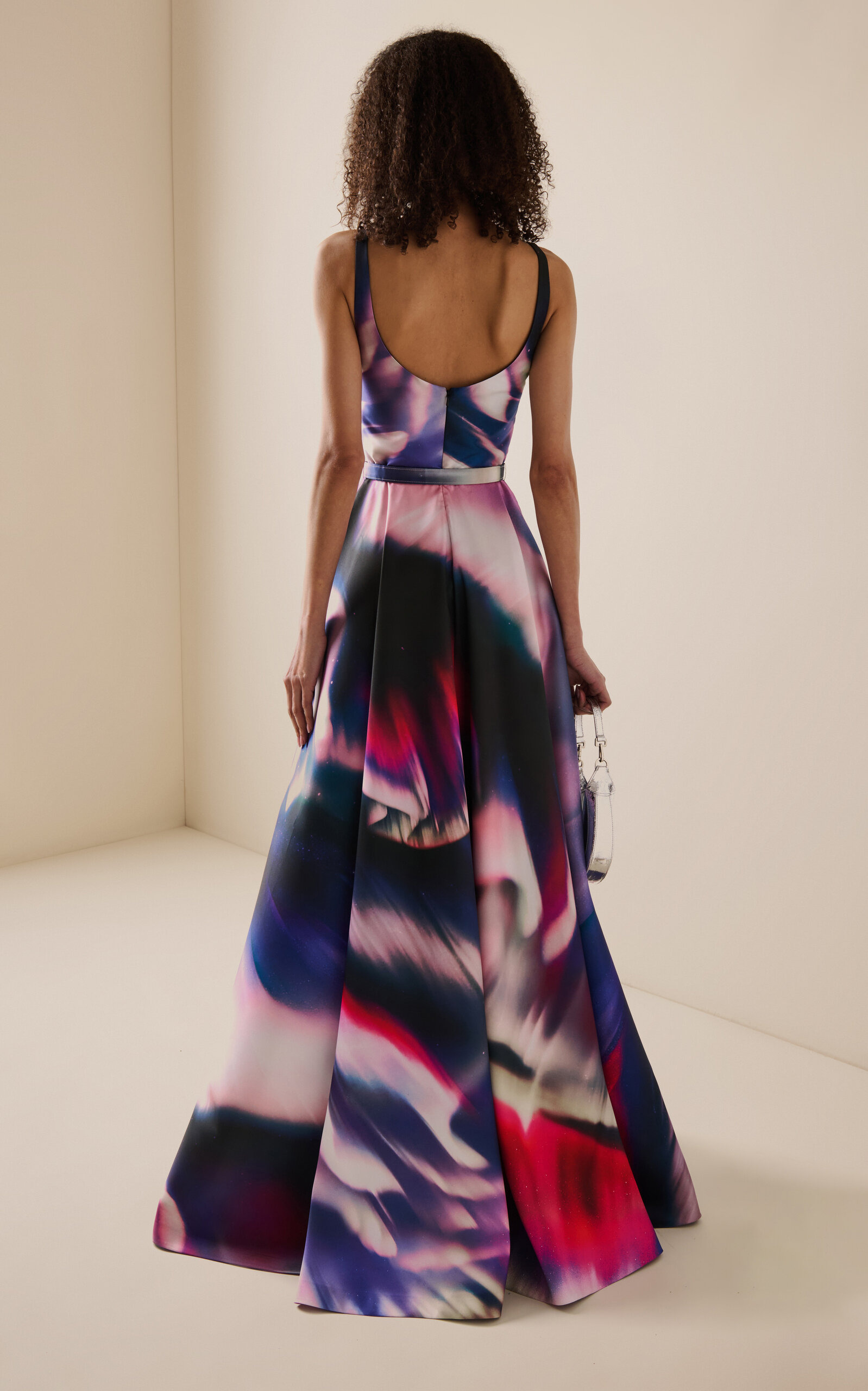 Aurora Printed Mikado Gown multi - 4