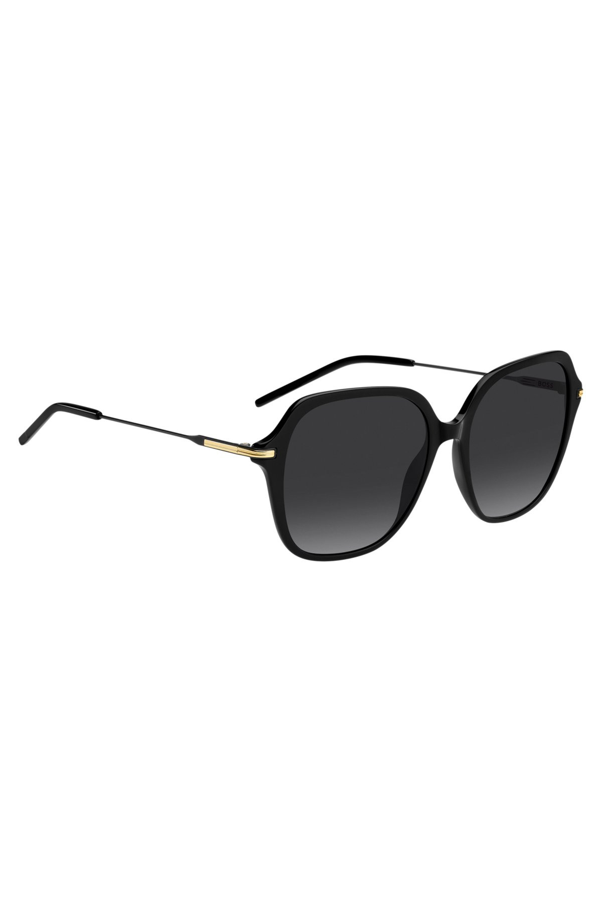 DOUBLE-BRIDGE SUNGLASSES WITH METAL-ACETATE TEMPLES - 4