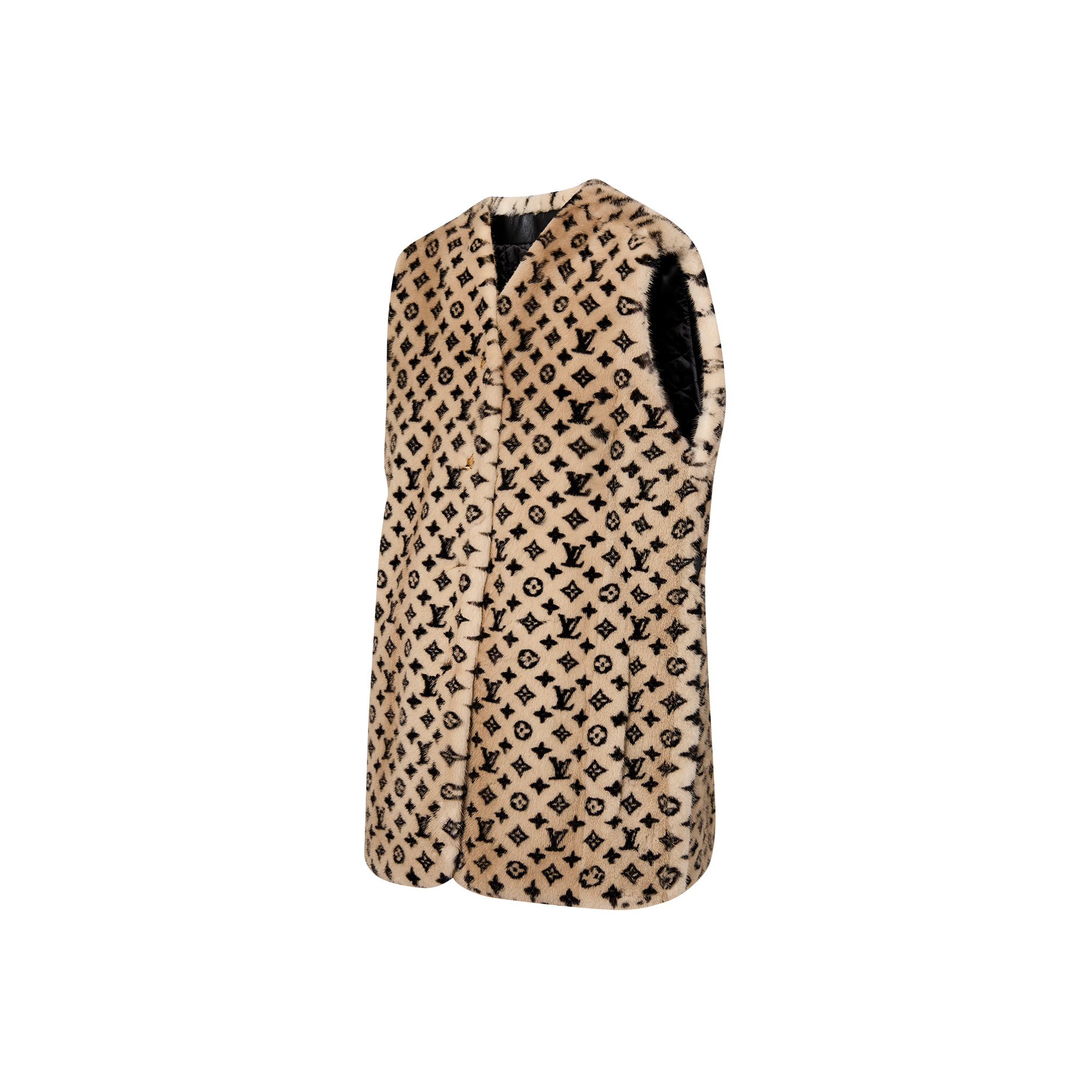 Louis Vuitton Sleeveless Monogram Mink Jacket | REVERSIBLE