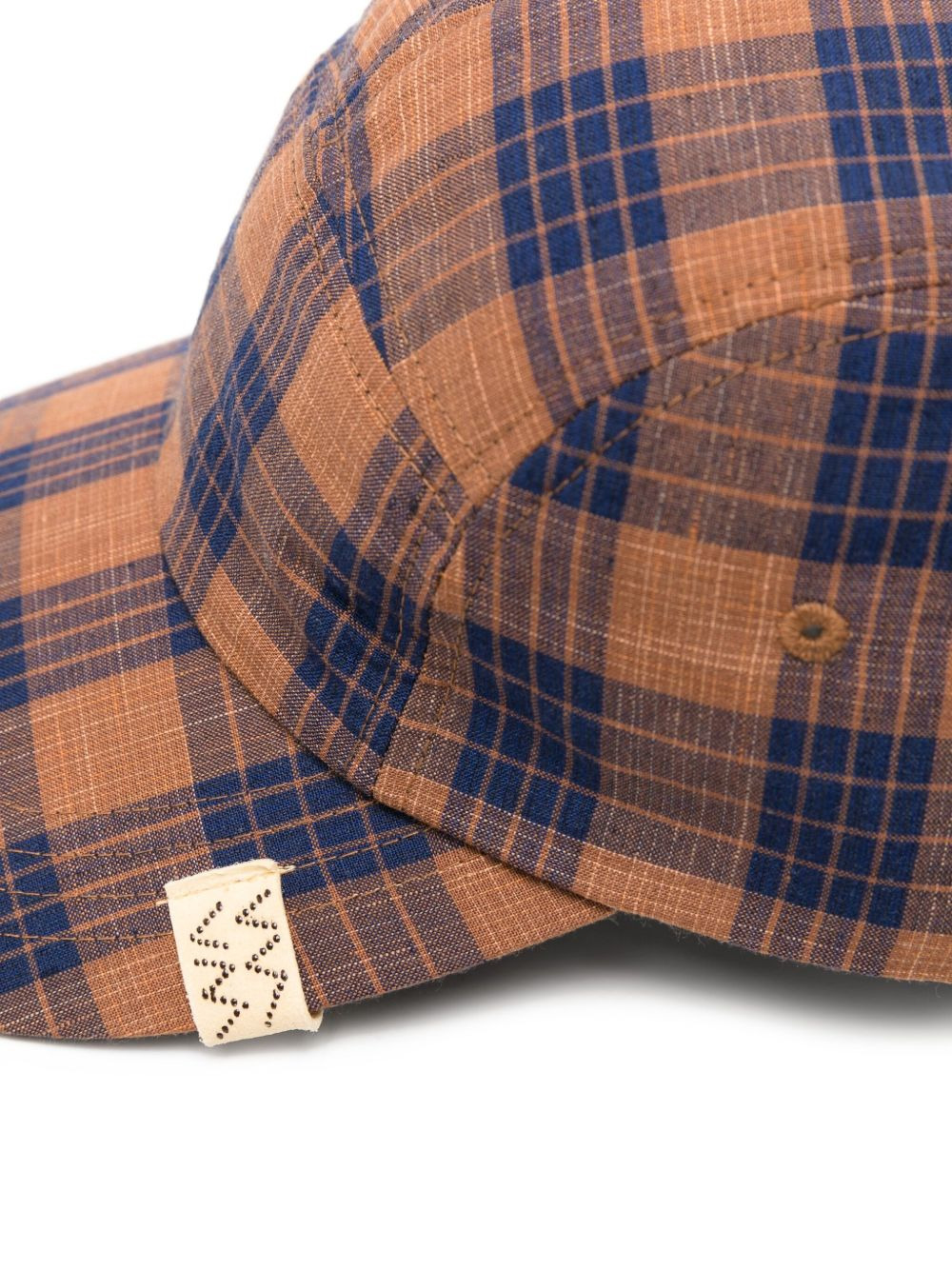 plaid-check santome cap - 3
