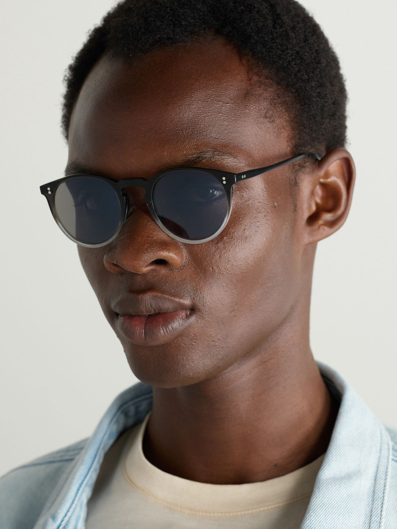Oliver Peoples O'Malley Round-Frame Acetate Sunglasses Gray outlook