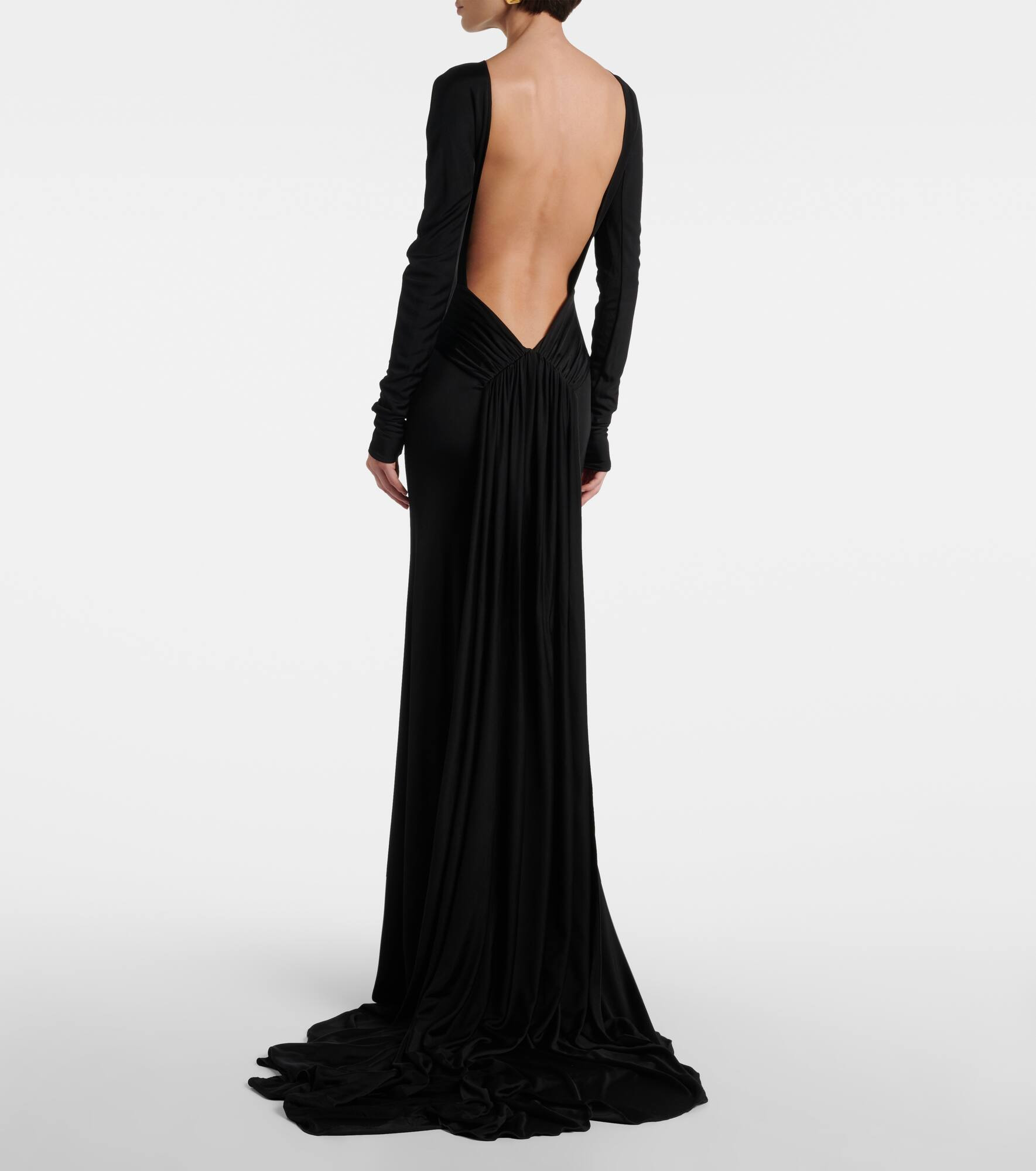 Gathered jersey gown - 3