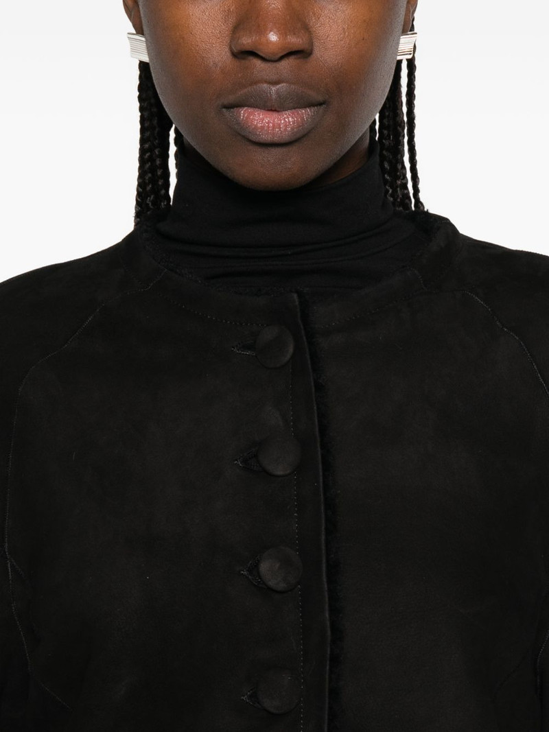 Willow buttoned leather jacket 5
