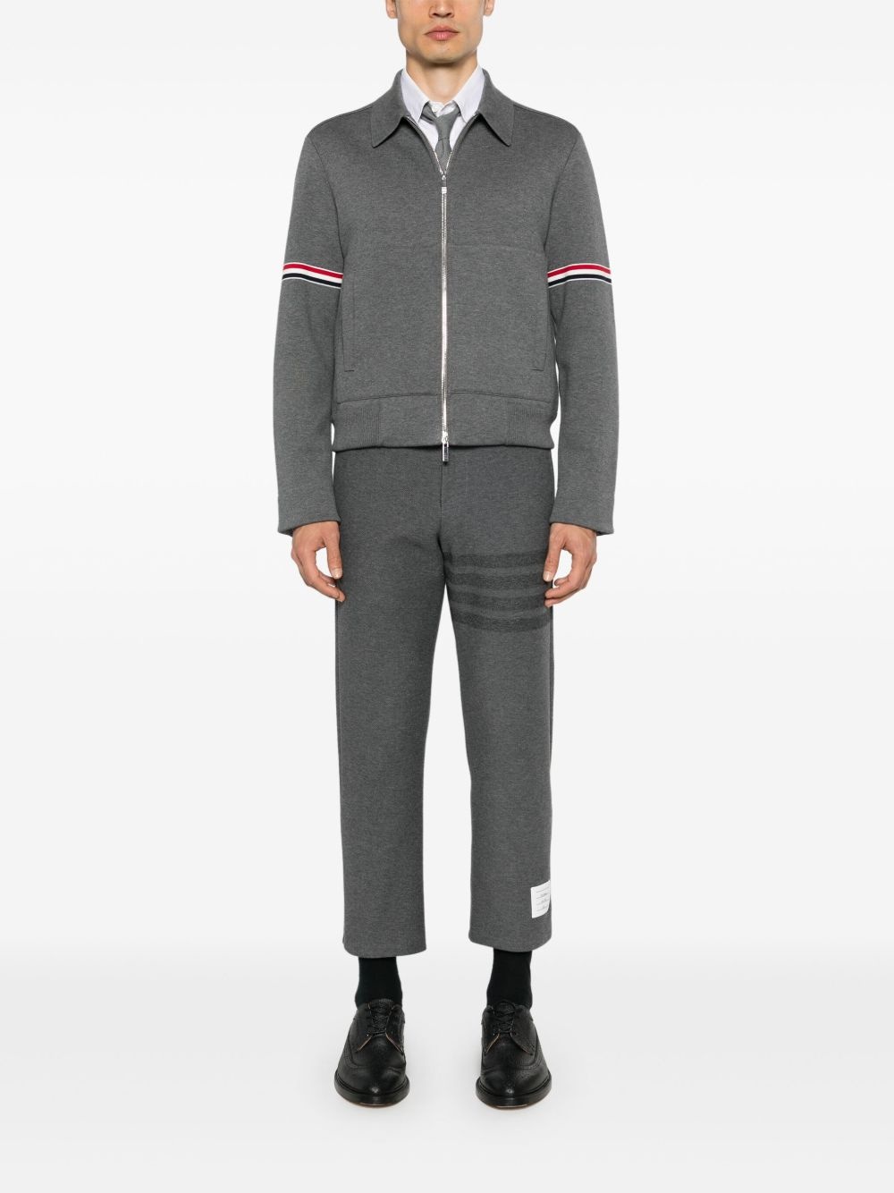 RWB-stripe zip-up jacket - 2