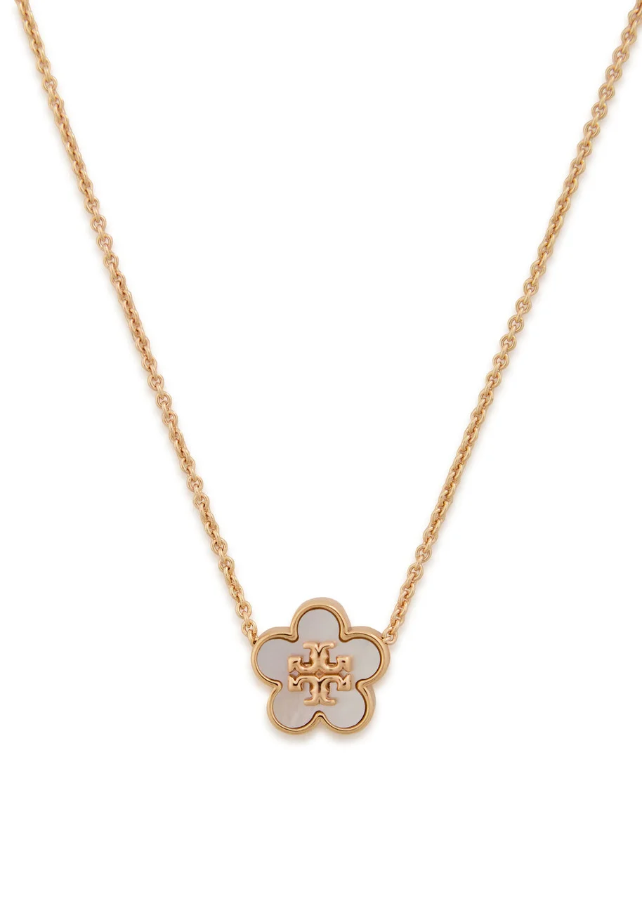 Tory Burch Forget Me Not Pearl-embellished 18kt Gold-plated Necklace - 1