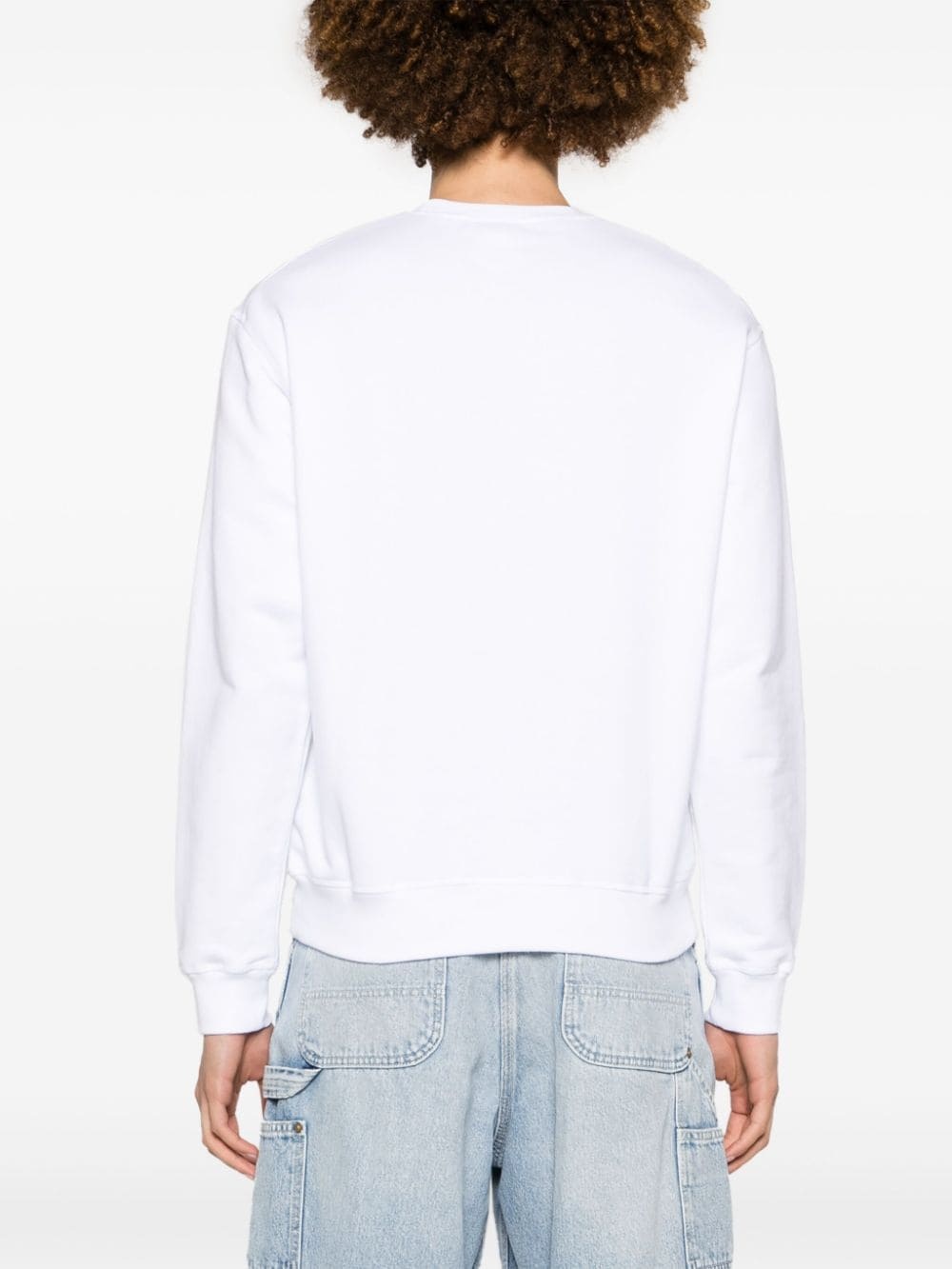 logo-patch cotton sweatshirt - 4