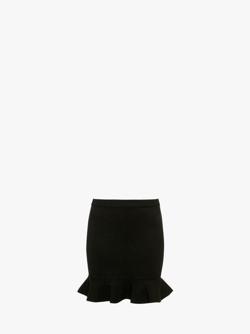 RUFFLED HEM MINI SKIRT 1