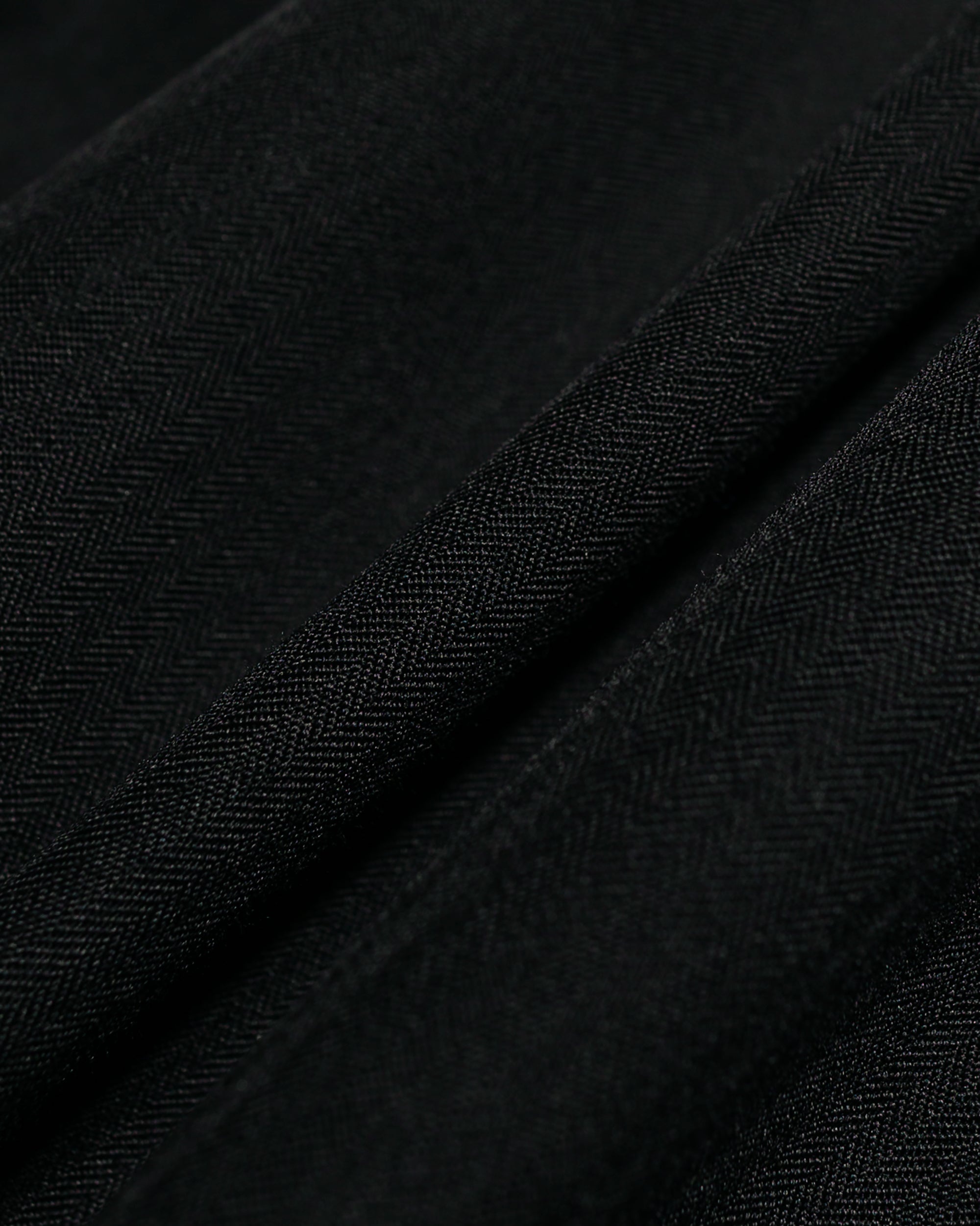 Wool Herringbone Over Shirt Black - 6