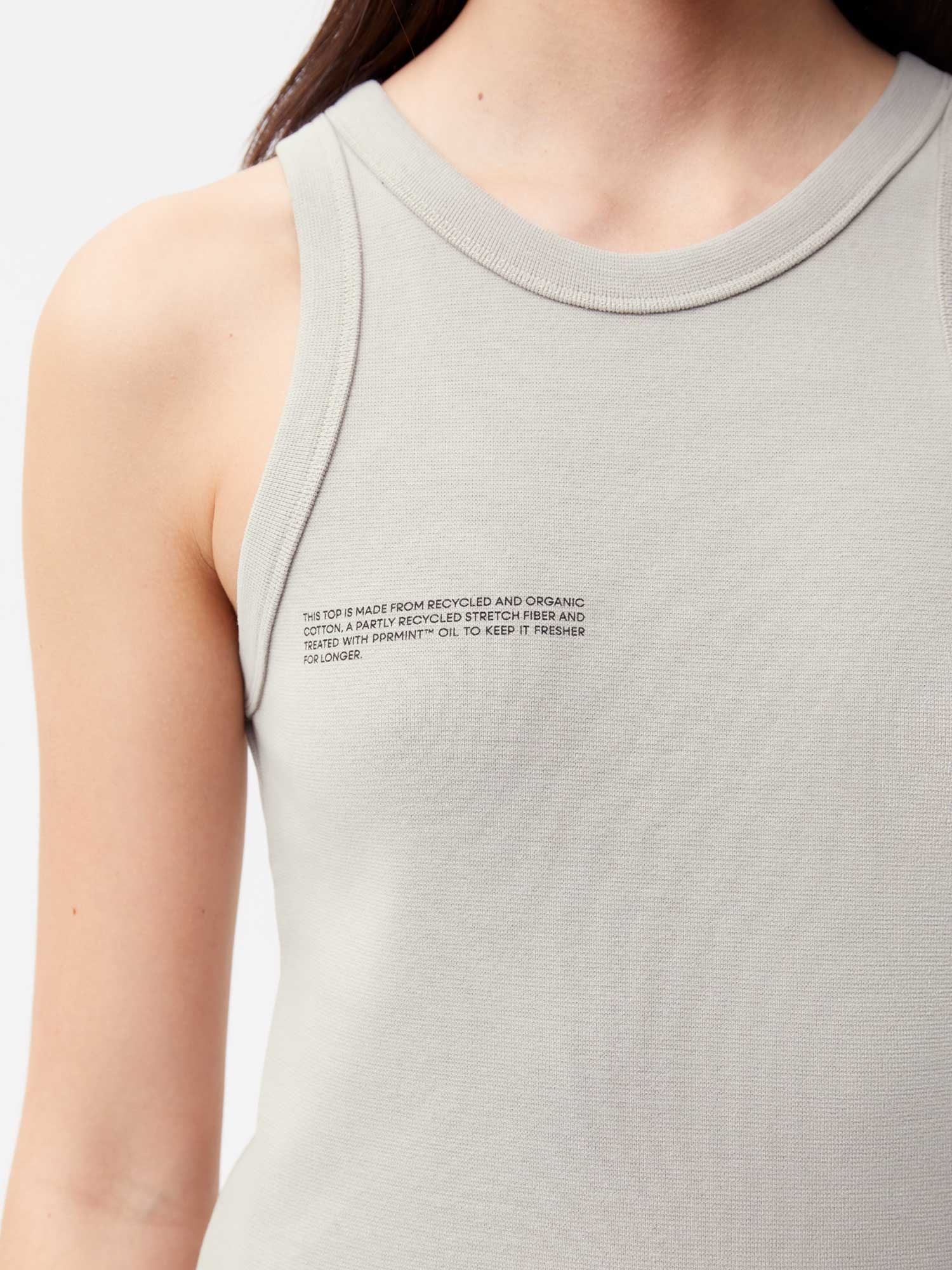 Women's Recycled Cotton Tank Top - Stone - 5