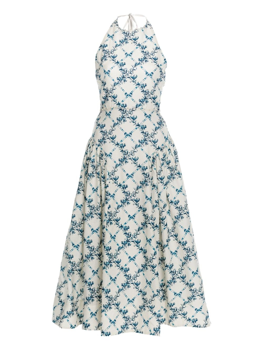 floral-print halterneck dress - 2