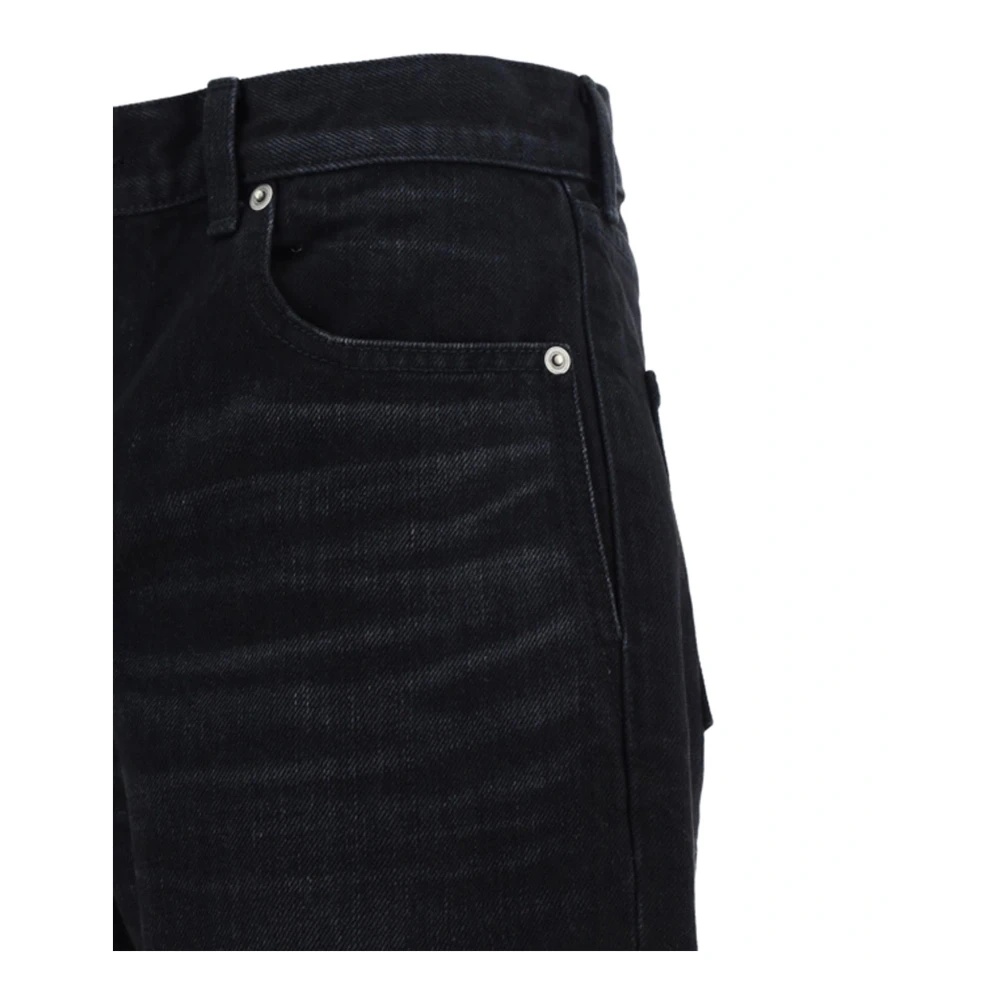 BLACK COTTON DENIM JEANS - 3