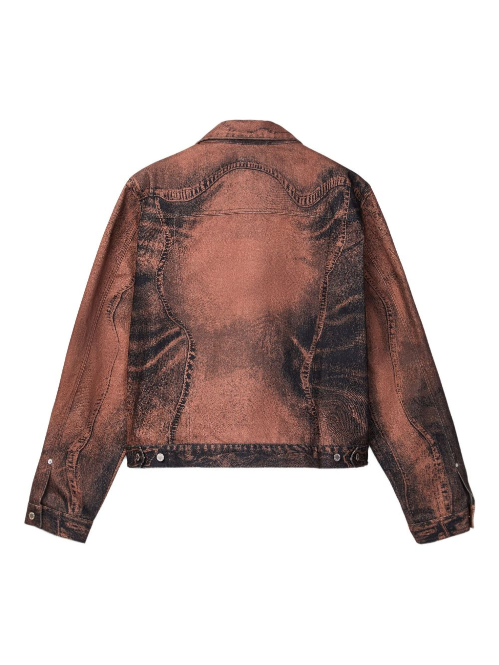 acid-wash effect denim jacket - 2