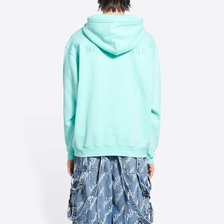 Balenciaga Logo Hoodie Medium Fit 'Terquesa' 600583TLVB83062 - 4