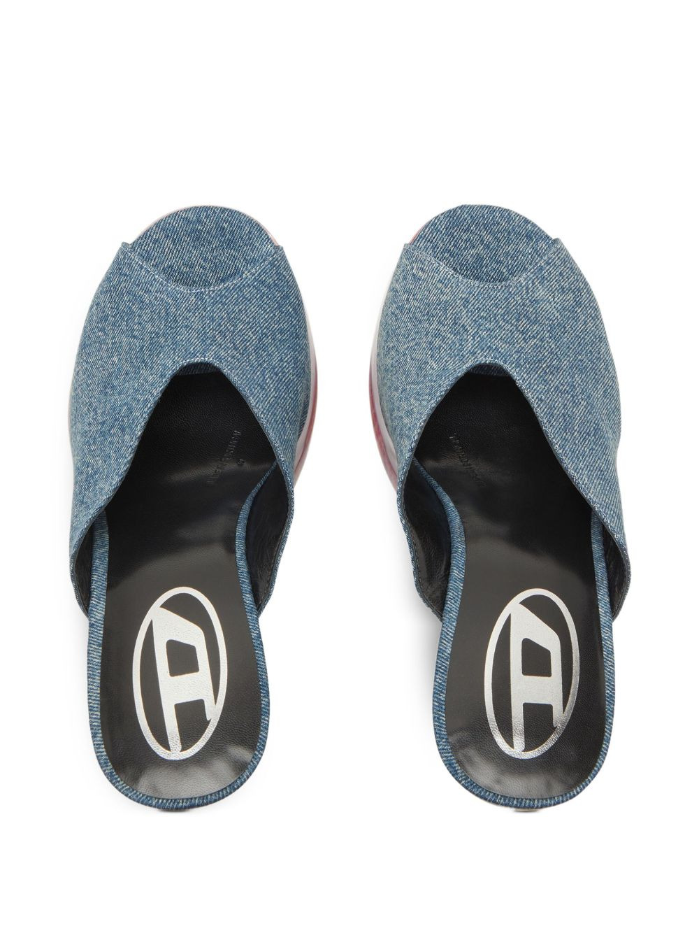 120mm D-Lake denim platform sandals - 3