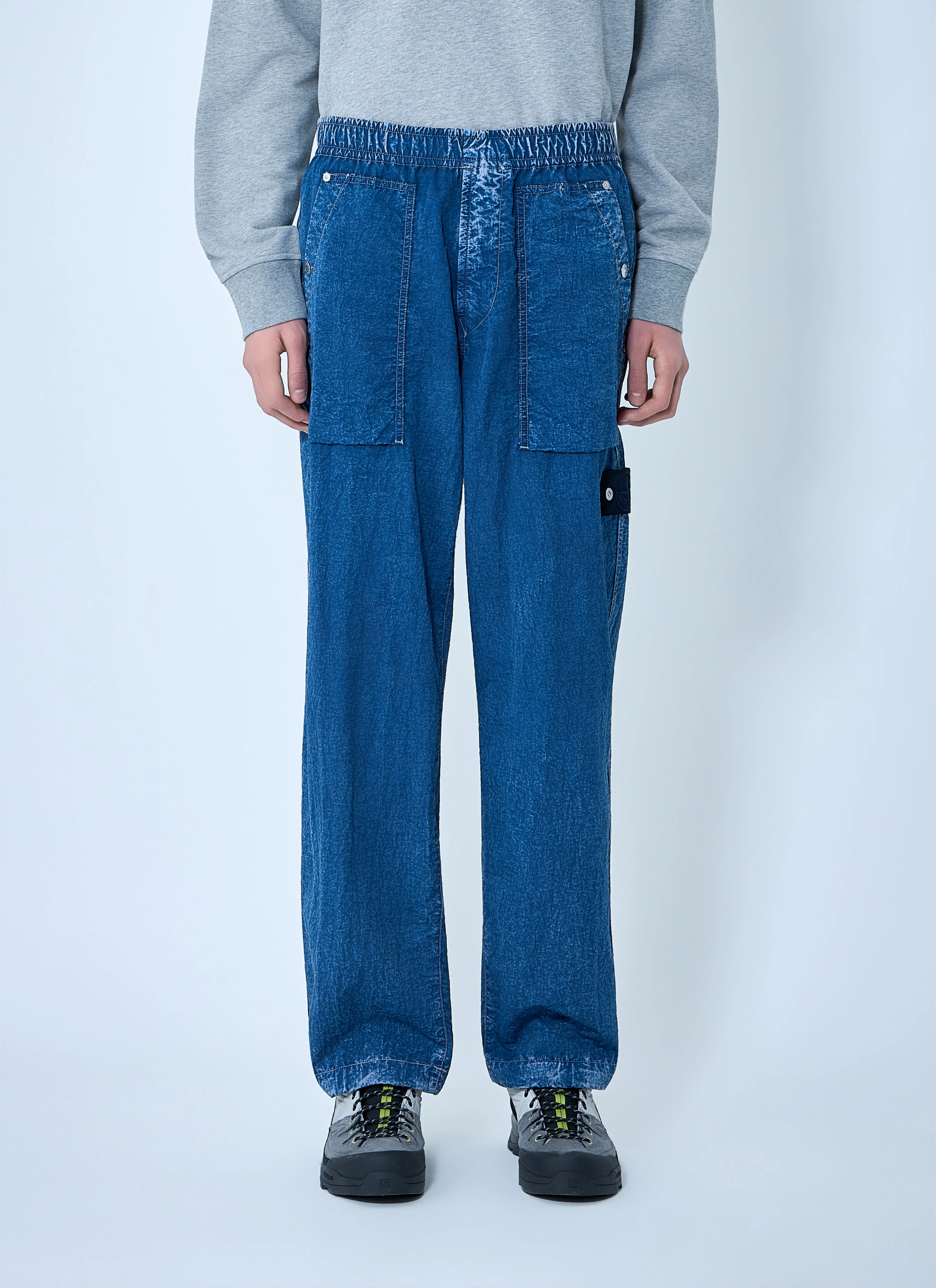 Stone Island Men Elasticated Denim Cargo Trousers - 1