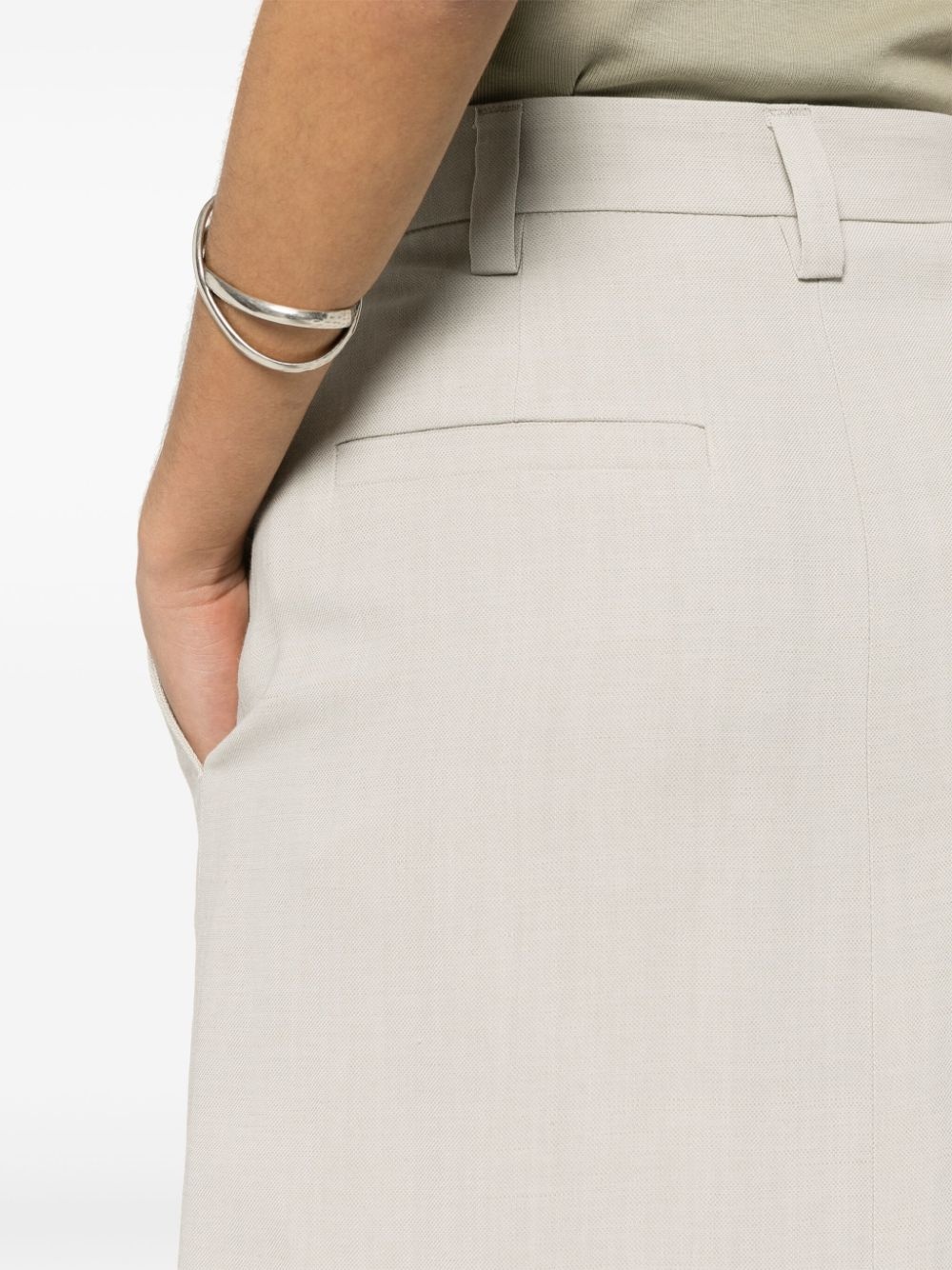 Fluid twill maxi skirt - 5
