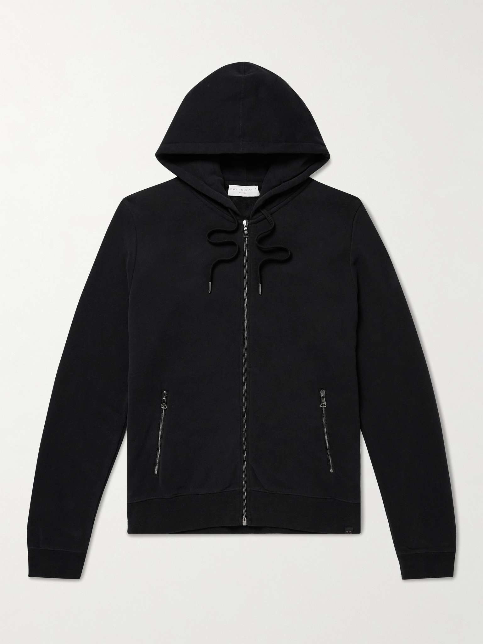 Devon Slim-Fit Cotton-Jersey Zip-Up Hoodie - 1