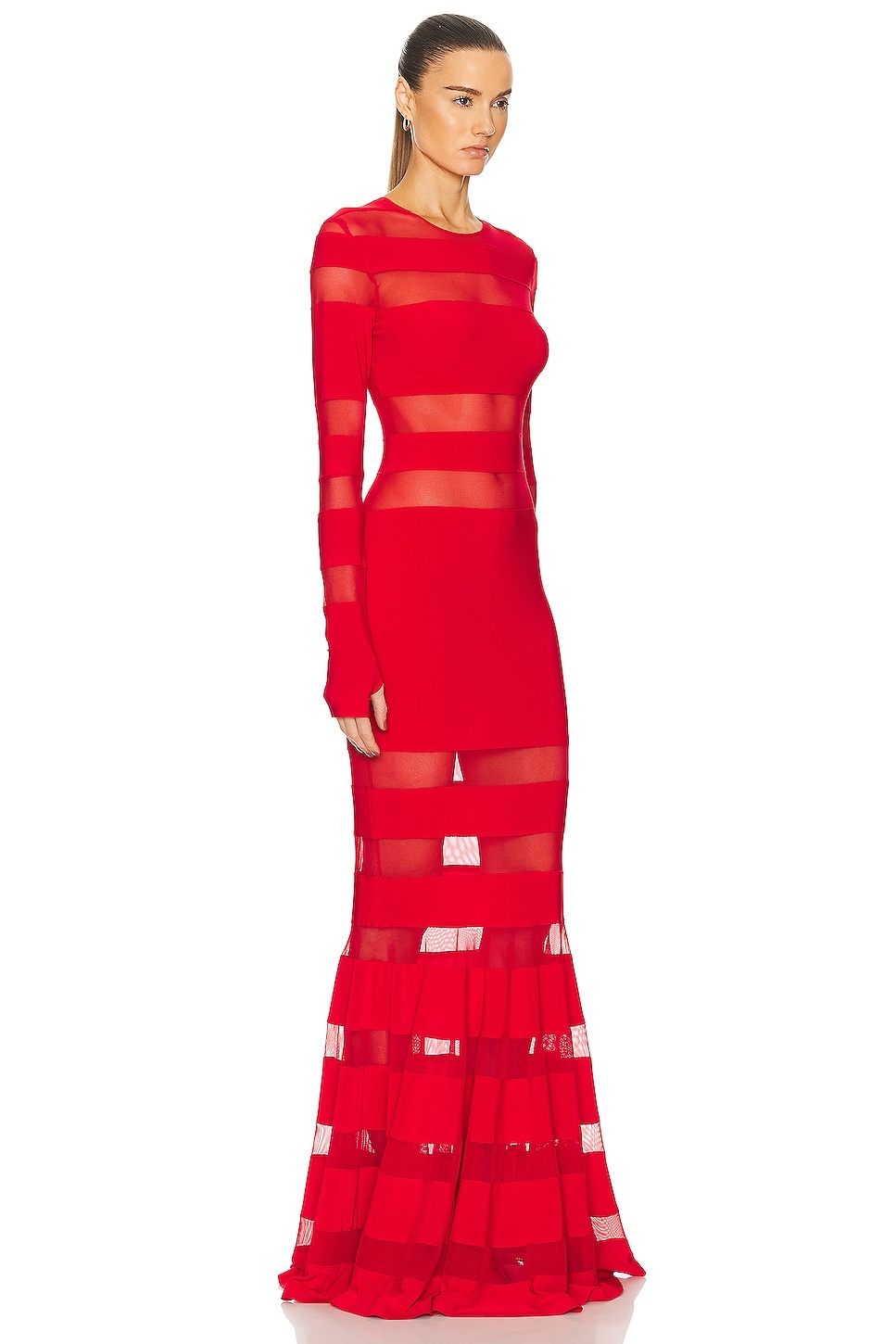 Spliced Dress Fishtail Gown - 2