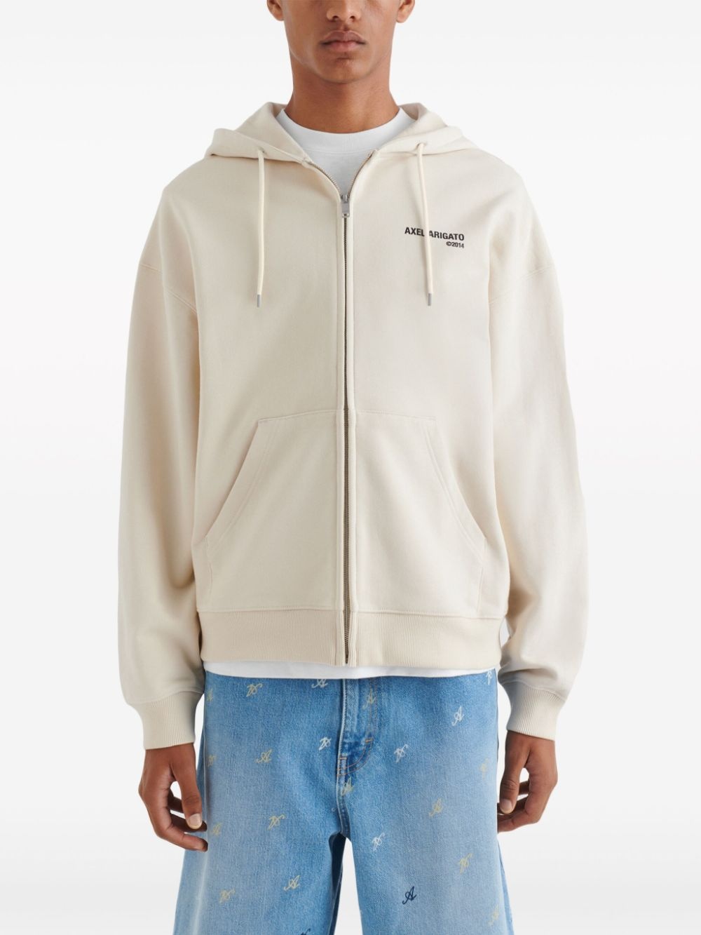 Field logo-print cotton hoodie - 3