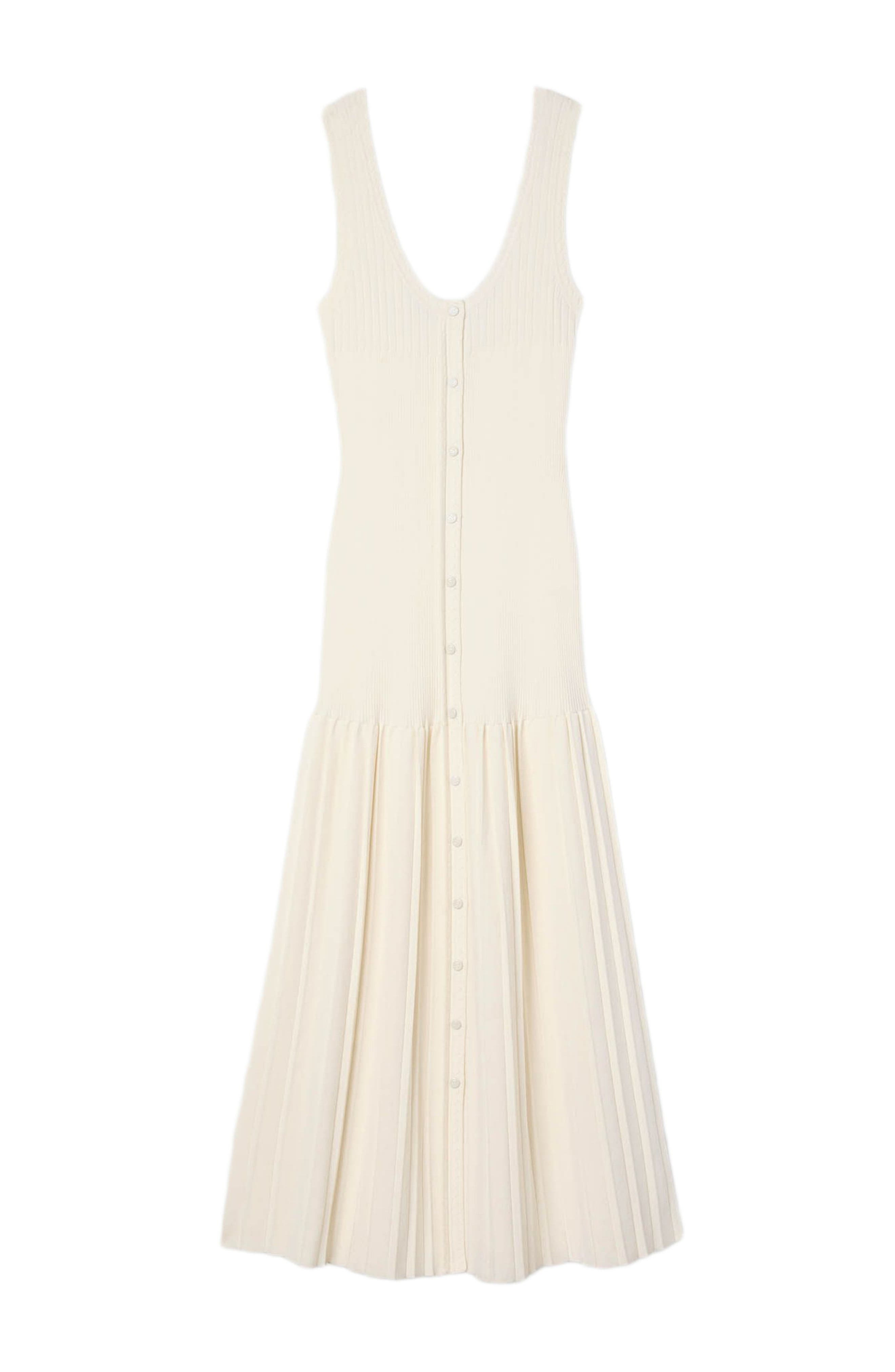 SANDRO V-neck knit maxi dress in Ecru at Nordstrom - 5