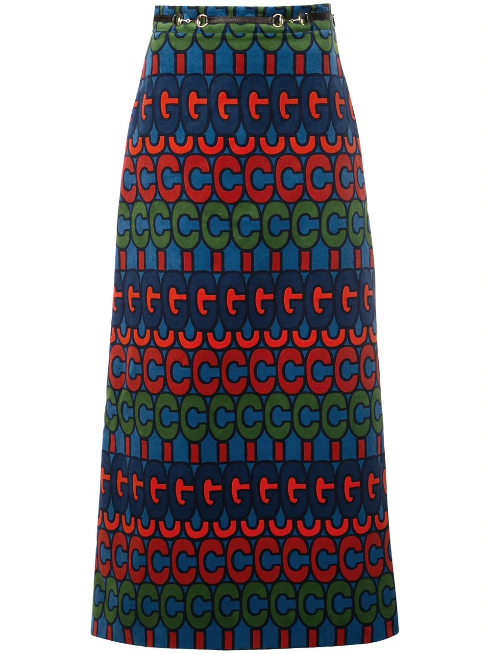 psychedelic logo print skirt - 1