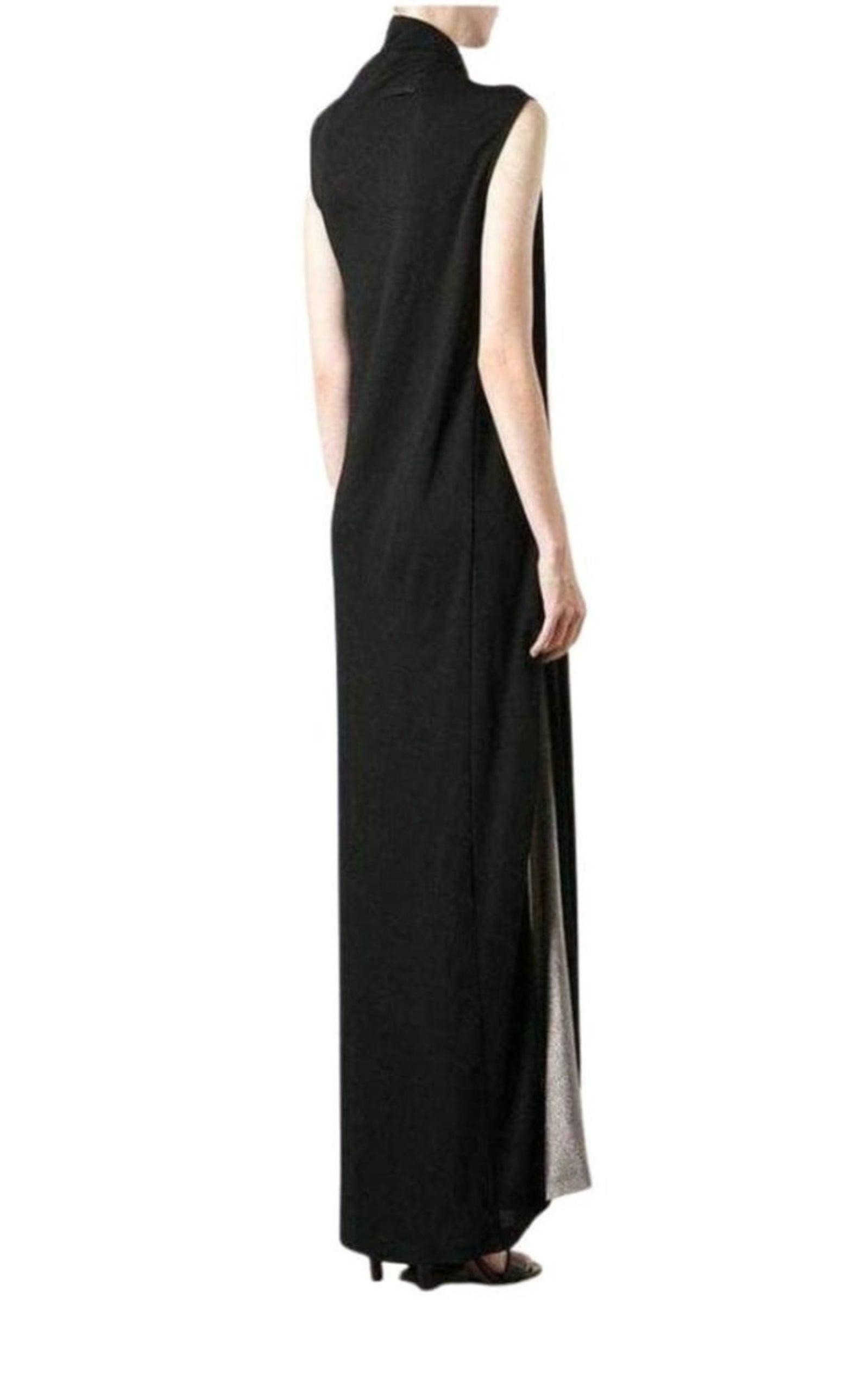 Black Metallic Maxi Dress - 5