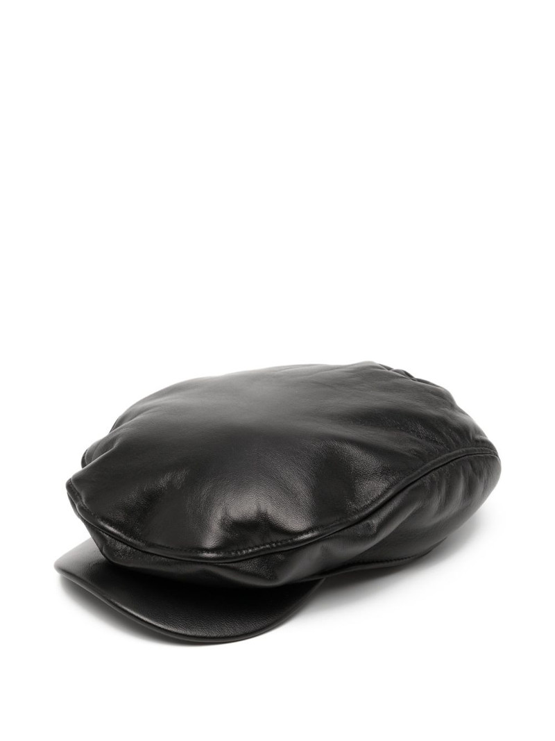 Newsboy leather beret 1
