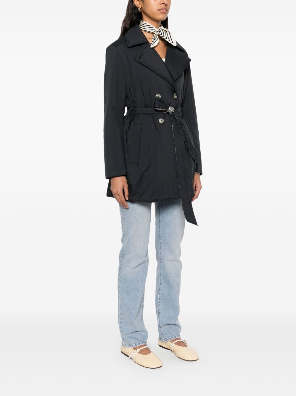 belted trench coat - 3