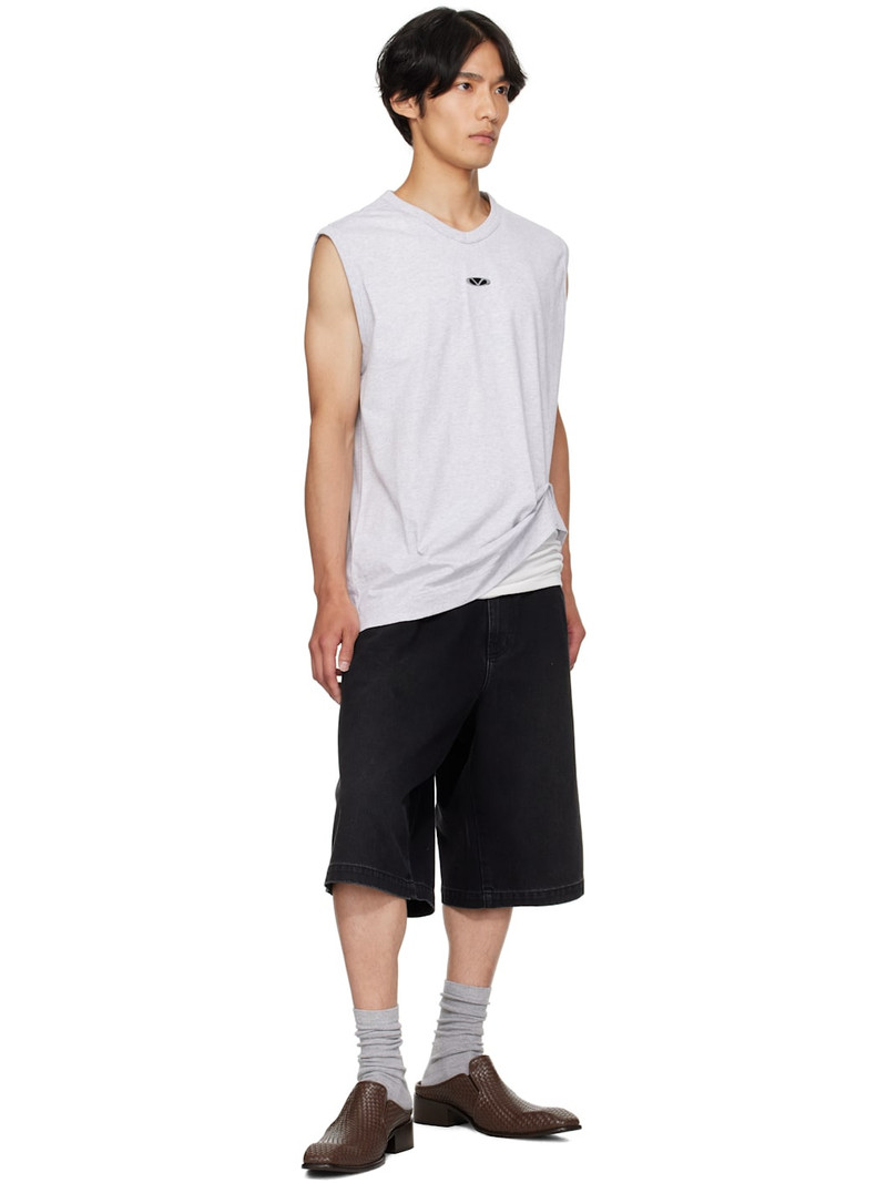 VETEMENTS Gray Oval Logo Jersey Tank Top outlook