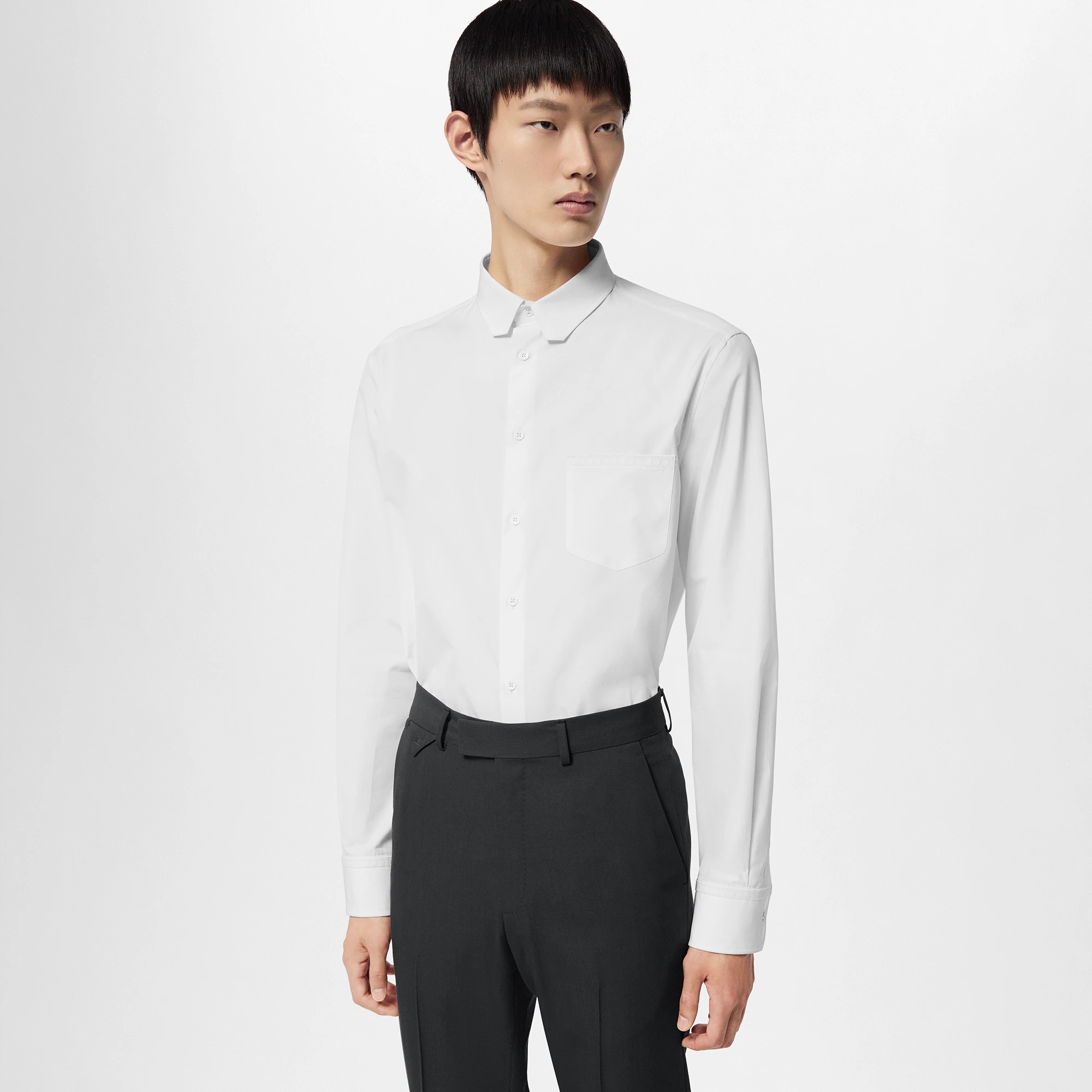 Embroidered Long-Sleeved Cotton Shirt - 4
