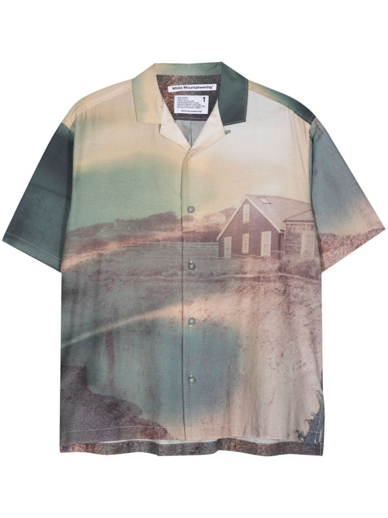 photograph-print cotton-silk blend shirt 1