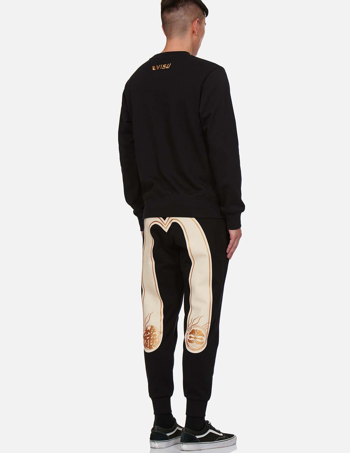 BROCADE KAMON APPLIQUÉ AND DRAGON EMBROIDERED SWEATSHIRT - 6