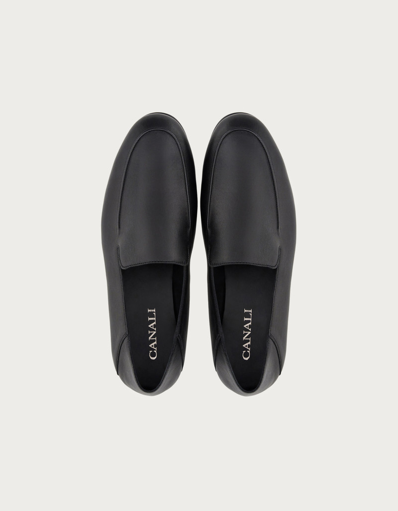 BLACK SHEEPSKIN LEATHER LOAFER 4