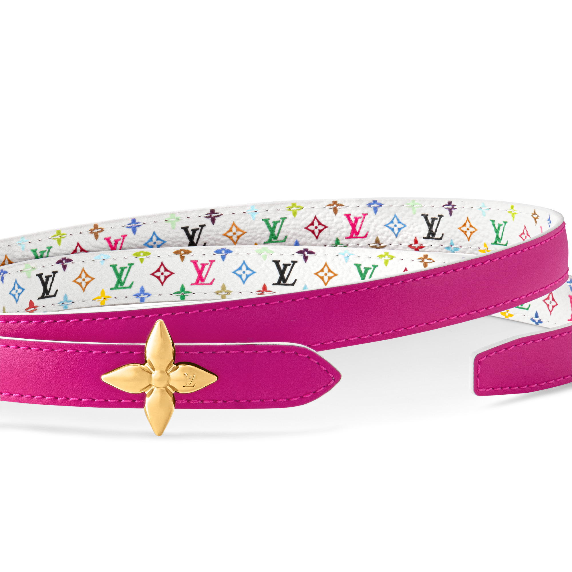 LV x TM Mini Flowergram 15mm Reversible Belt - 2