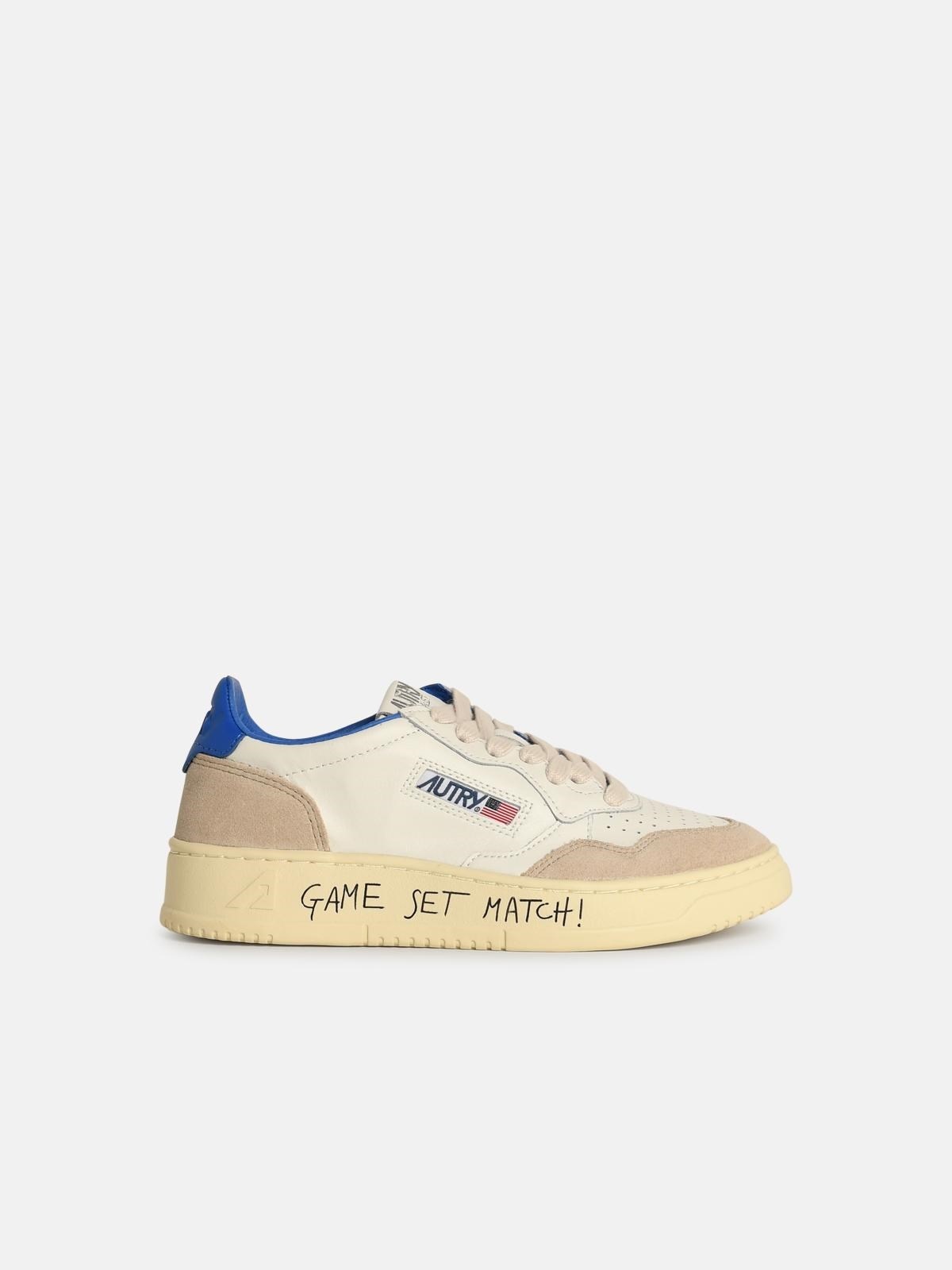 'MEDIALIST' WHITE LEATHER SNEKER - 1