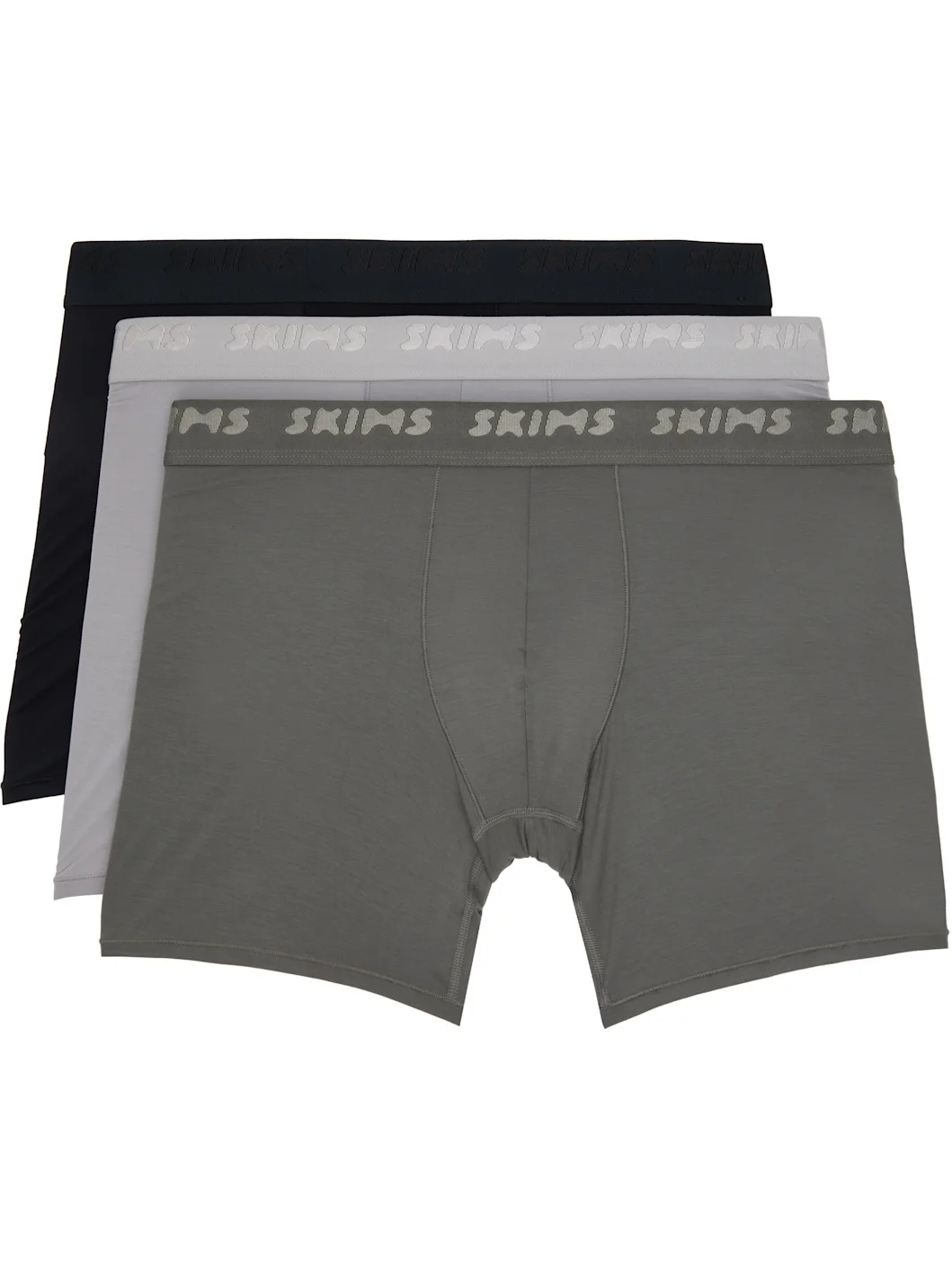 Three-Pack Multicolor SKIMS Stretch 5" Boxer Briefs - 1